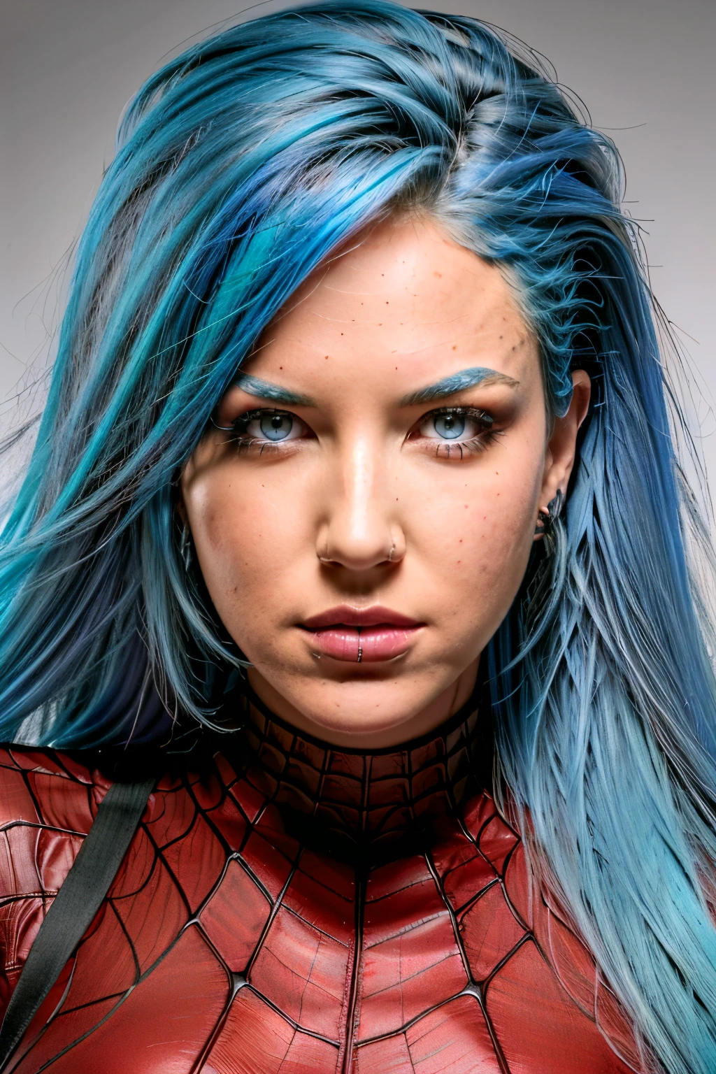 (AlissaWhiteGluzQuiron woman), (blue hair:1.2), 
(Award Winning Digital Artwork:1.3) of (Sketch:1.3),(Energetic:1.3) Spidey, EmmaRob,CGSociety,ArtStation,(Saturated:1.3),(close portrait:1.3),(Feminine:1.4),(beautiful:1.4),(attractive:1.3),handsome,calendar pose,perfectly detailed eyes,studio lighting,thematic background,
