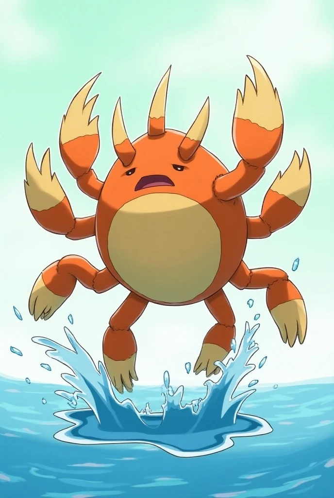 Octillery, feral, beach, red skin, tentacles, pokemon (creature), solo, no humans