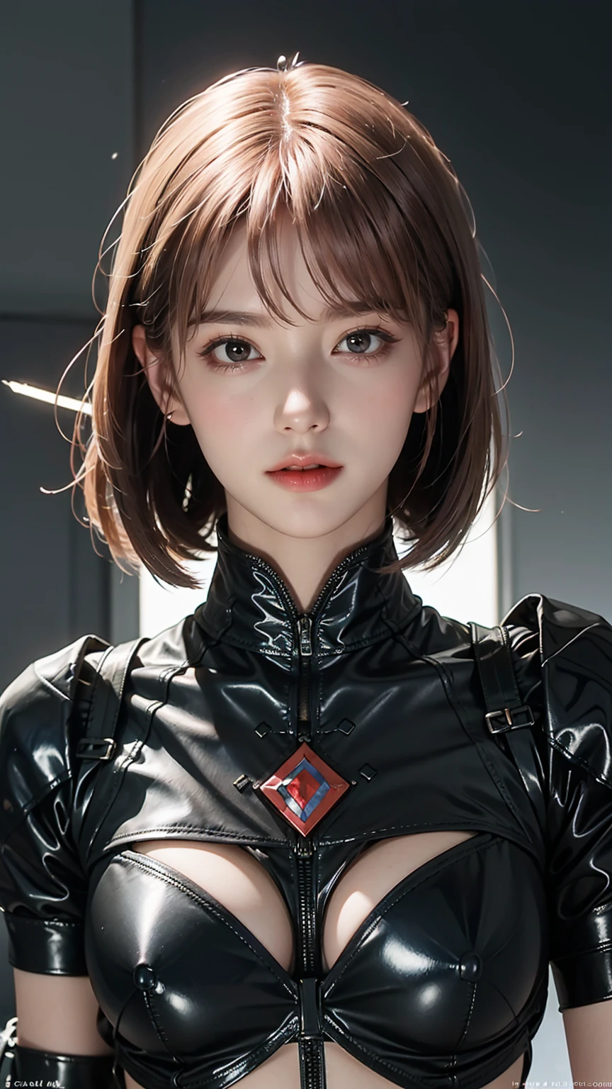 pyra, 1girl, beautiful detailed eyes, beautiful detailed lips, extremely detailed face and hair, porcelain skin, intricate armor, glowing energy sword, sci-fi cyberpunk, dramatic lighting, cinematic composition, dark moody colors, photo realistic, 8k, high quality