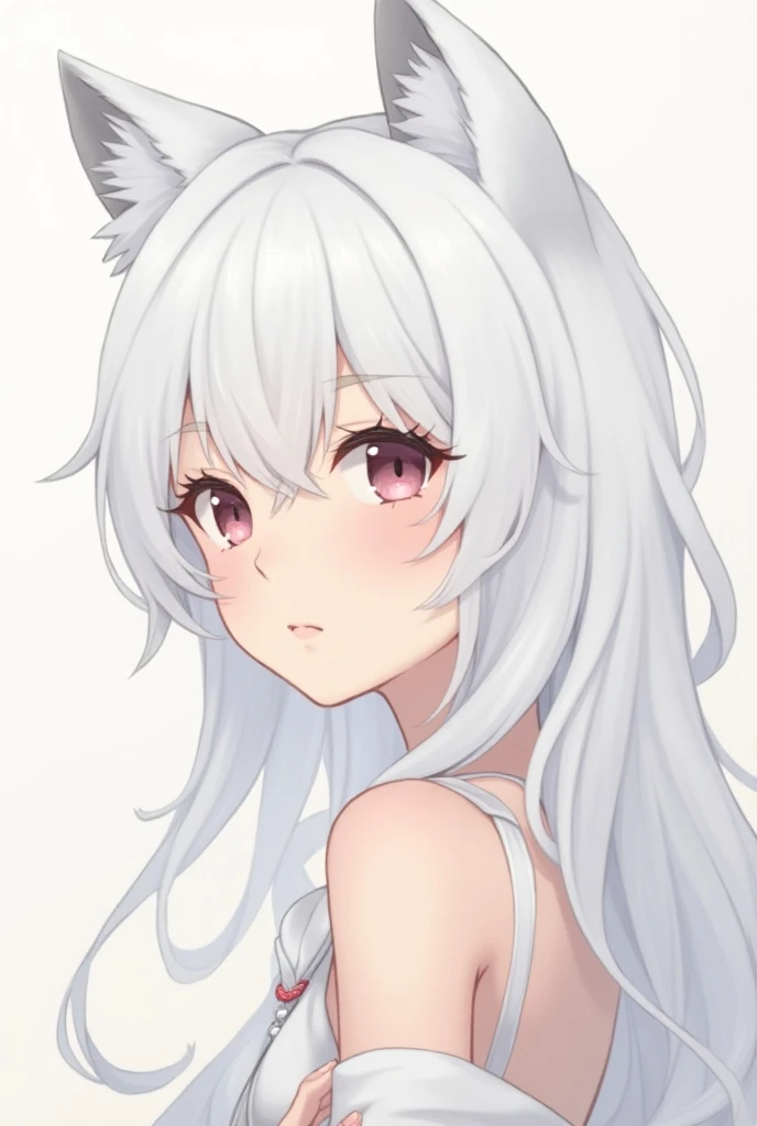 (masterpiece), (best quality), perfect face, beautiful girl, white background background, delicate and beautiful face and eyes, dark intense shadow, 
1 girl, vtuber style, cool girl, hololive, fubuki, white hair, single side braid, ahoge, piercing, fox tail, bikini, wet body, small chest, cropped shoulders, clavicle, winking, smile, bare feet, chest visible through clothes, (full body), looking at viewer, standing, 
