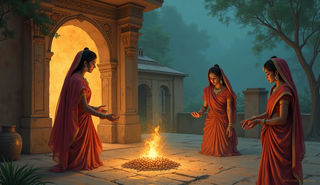 An Indian woman threw the miraculous Bhabhuti on a dung heap.