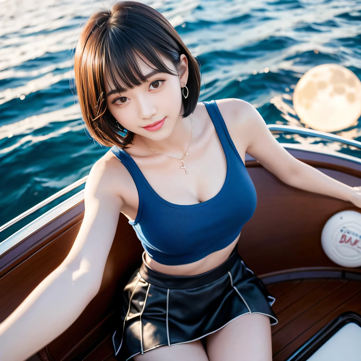 (Blush:1.3),(Panty Stain), Young Woman Holding Small Panty in Hand at Candy Themed Amusement Park.BREAK ((Looking Up)),((Top Angle:1.3)), Looking at Camera from Top, BREAK (Gal:1.1),(Torpedo Breasts, Cleavage),( Glamour:1. 3))),(Maid, Racing Model),