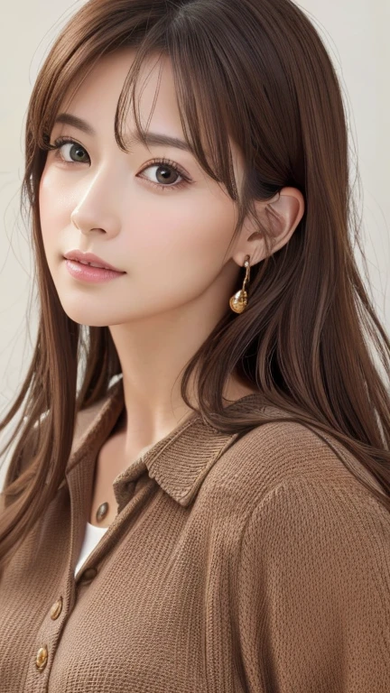 (Representative works:1.3)、(8k、Realistic、RAW Photos、Highest quality:1.4)、(30 year old mature woman)、Small Face、Beautiful Face、(Realistic Face)、No makeup、 NATURAL MAKEUP、light makeup、 ( dark brown hair)、 Beautiful Hairstyle 、Realistic eyes、 beautiful details、 (Realisticな肌)、Beautiful Skin、 ( casual fashion)、 Confused、 charm、超 High Resolution 、 super real、  High Resolution 、Golden Ratio