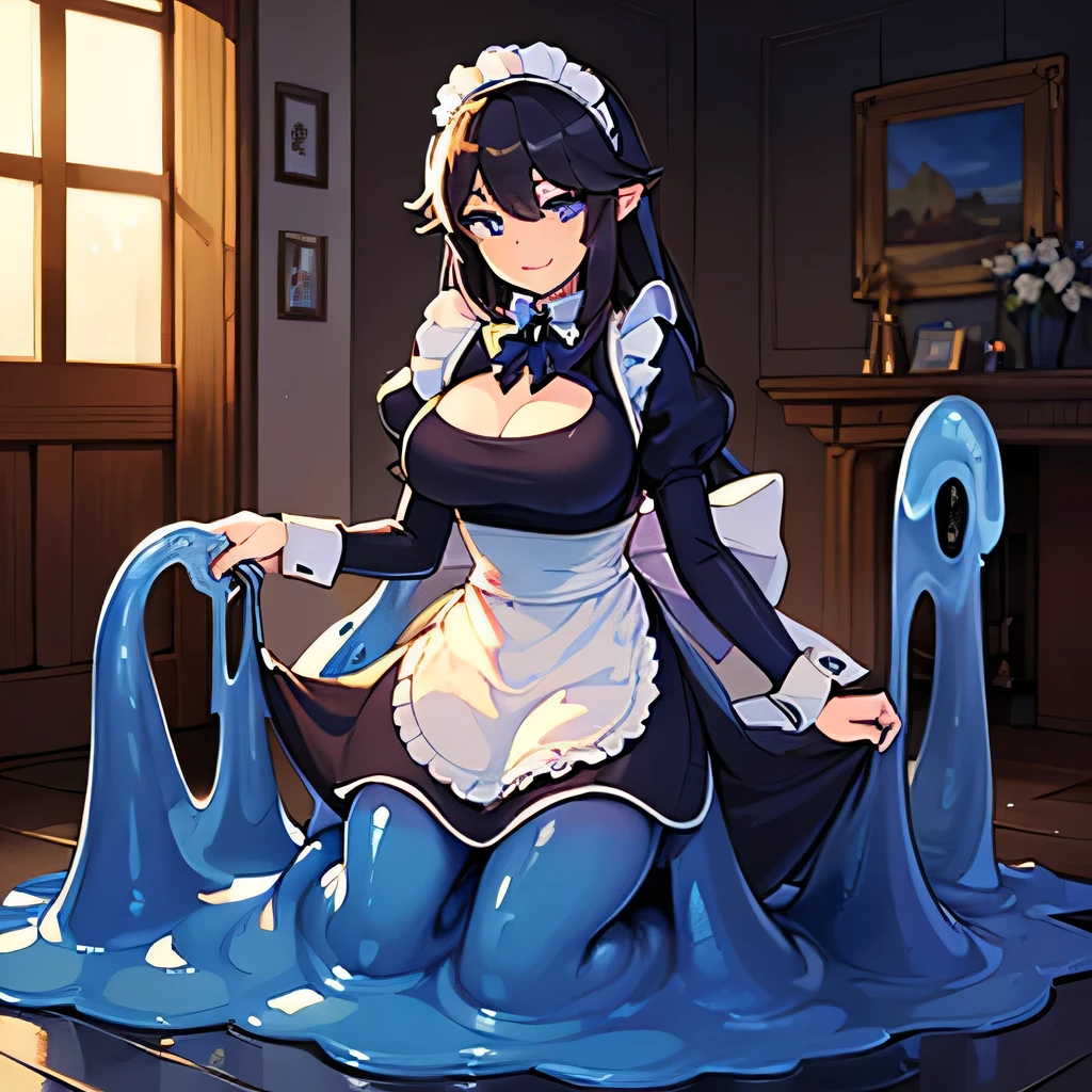 Eunectes, tetas grandes, thicc, Maid uniform, , kitchen, Wet, the perfect body, nude, wet clothes