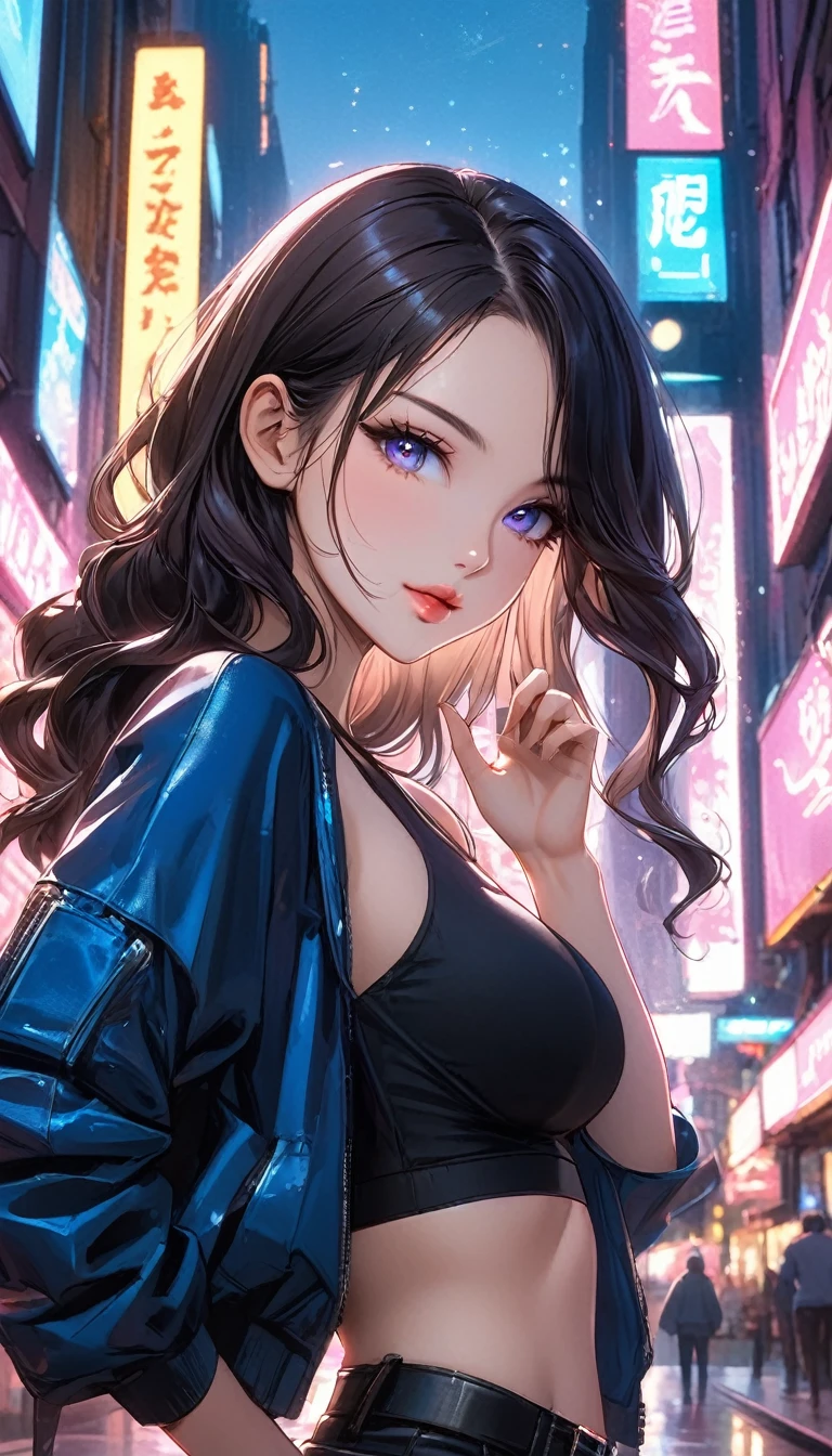 chemistry inside a scientific laboratory black hair, anime version crying very kneeling (very lip gloss, eyelashes, watery eyes, high quality, ultra high resolution, depth of field, chromatic aberration, caustic, wide light, natural color, Japanese, woman in her 30s) angry, looking at the viewer, necklace, choker, whole body, large breasts, mole on the chest, white liquid on the chest, bare legs, bra, no panties --auto --s2