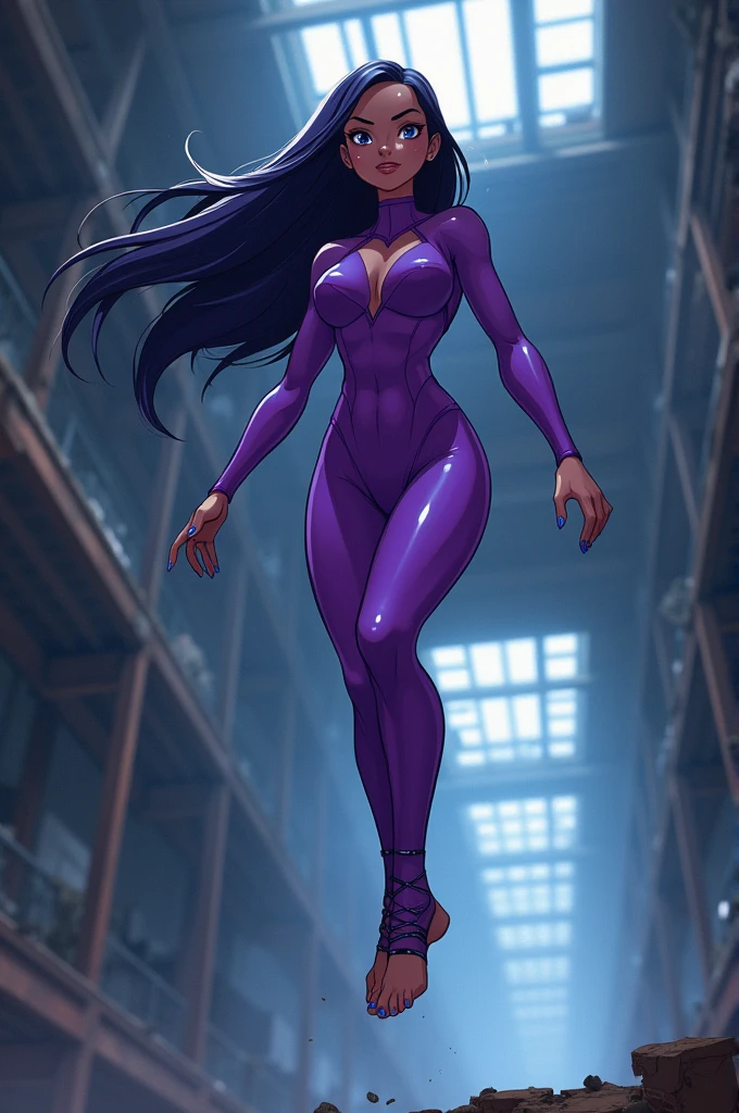 (solo:1.1),(masterpiece), (best quality:1.3),, highly detailed, intricate, professional art, digital art, absurdres, confidant, Blackfire, futanari Blackfire wearing an armored-leotard with armored-pants and armored-thigh-boots posing confidently in night-club,(armored-thigh-boots), (Blackfire silver armored sleeves),(detailed face), 1girl,(sadistic smirk), solo,(slender build),(Long legs:1.1),(broad shoulders), (long sleeves), black hair, (purple eyes colour), (dark tanned skin:1.4), wide hips, (aroused:1.2), (futanari:1.1), (makeup 1:1), (black lipstick:1.3), large penis, (huge crotch bulge:1.3), (Long crotch bulge:1.3), huge testicles, frontal view, universal lighting, small head,(Bubble Butt), gluteal crease,