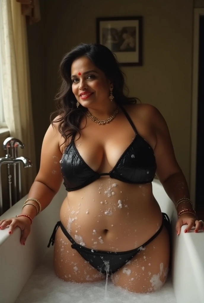 Chubby fat thic bbw indian mature (70 years old) woman, long black hair,chubby belly, shaved pussy, naked, Pearl necklace, wet body, standing-up in guetto apartament shower,sucking man Big penis, dominanted by tall handsome dominant man, orgasm expression, missionary style sex, anal sex, anal penetration,Big hard penis man, public sex, nsfw, sweating skin, wer skin, covered with semen, hardcore sex, explicit sex, nsfw ,sexual intercourse, 4 horny men watching, orgy, full body picture, full of people, porn scene xxx