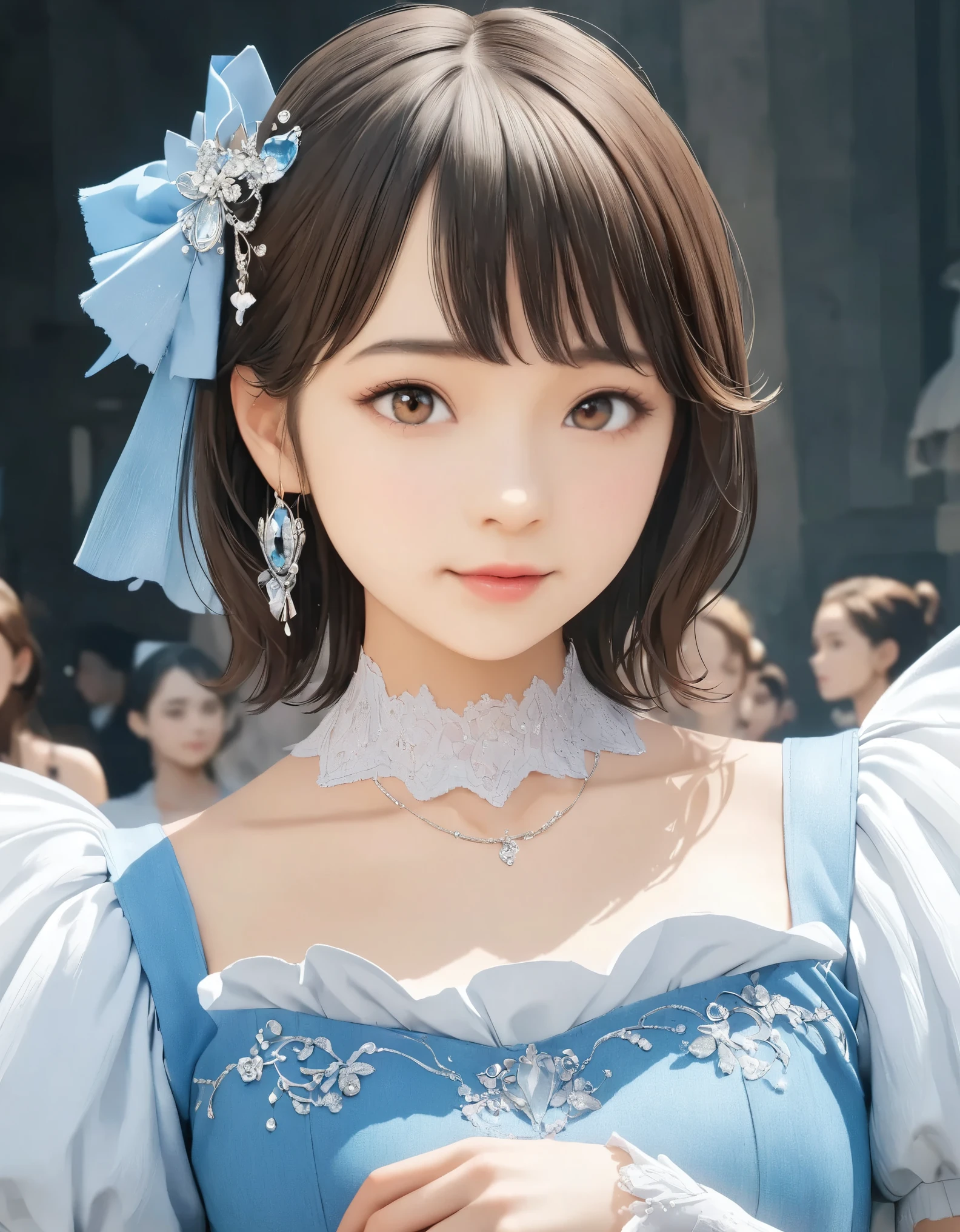 (best quality, 8k, high resolution:1.2), 1girl, Cinderella, upper body