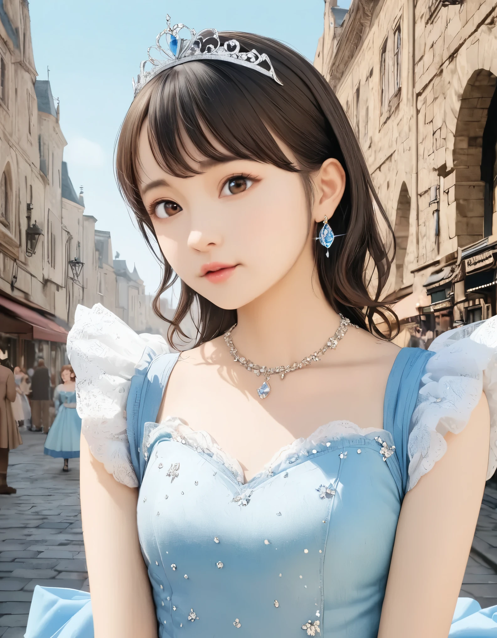 (best quality, 8k, high resolution:1.2), 1girl, Cinderella, upper body