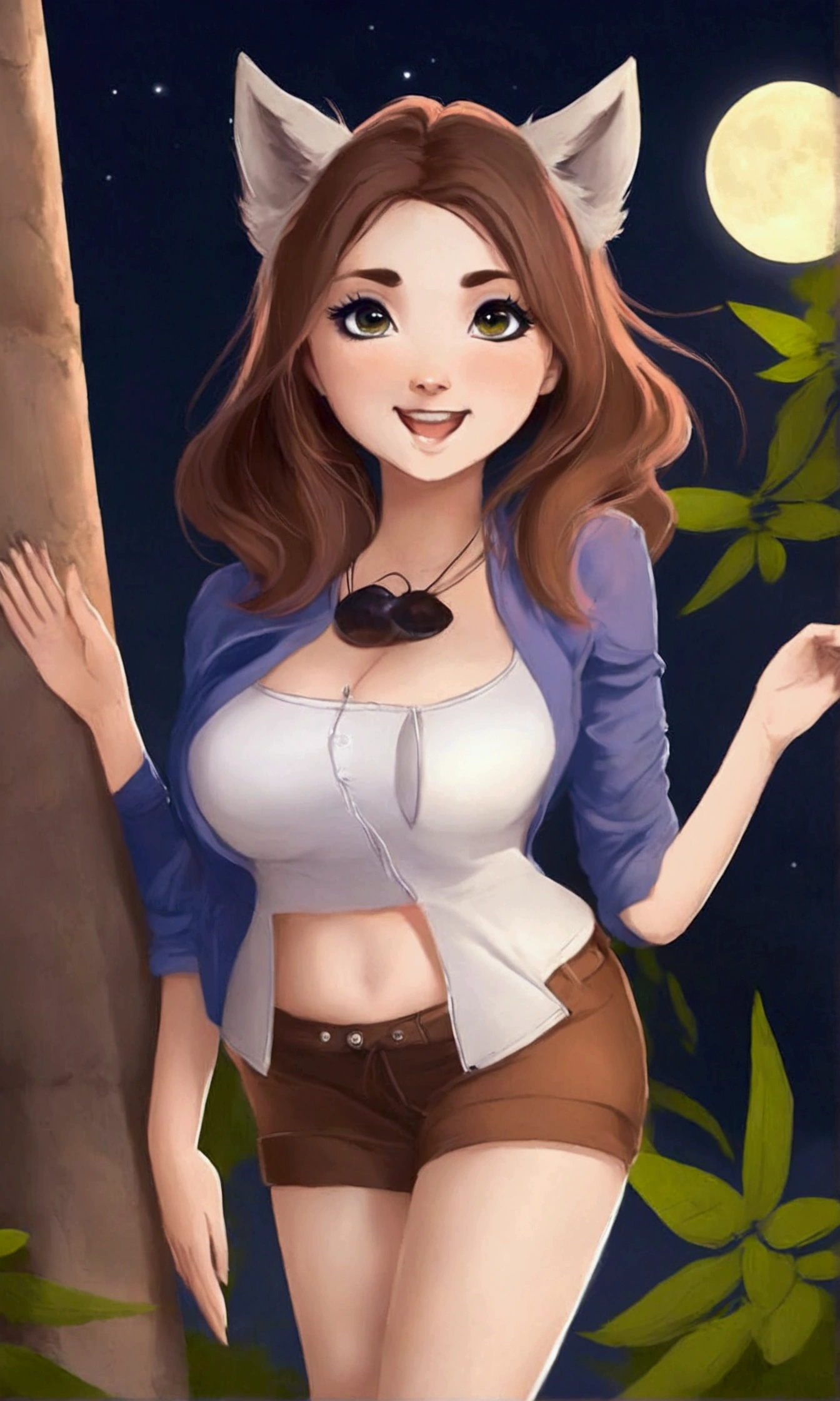 wlop, art by Mandy Jurgens and (Alex Grey:1) and (Brandon Woelfel:1) and (Leonid Afremov:1) and Josephine Wall, dreamlikeart, masterpiece, portrait, stunningly beautiful 1girl, (cute:1.1), beautiful feminine face, (seductive smile:0.8), (medium breasts:1.2), (cleavage:0.9), round glasses, thick sweater, jeans, nerdy, wavy brown hair, autumn, (:1.1), (aroused:1.5), blushing, (dynamic pose:1.1)