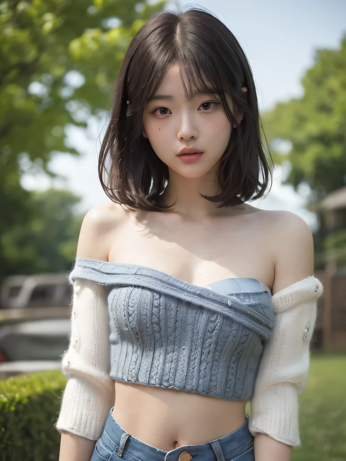 shy smile、((NSFW))、((camel toe))、((female organ:1.1))、(masterpiece, best image quality:1.2), 8k, beautiful girl, (you can see her naked lower body.、I can see your crotch:1.8)、cute face、sunset、sunset、((wrap a very long wool scarf:1.4))、((blue muffler:1.3))、((Vibrant random pose:1.12)),Full body Esbian