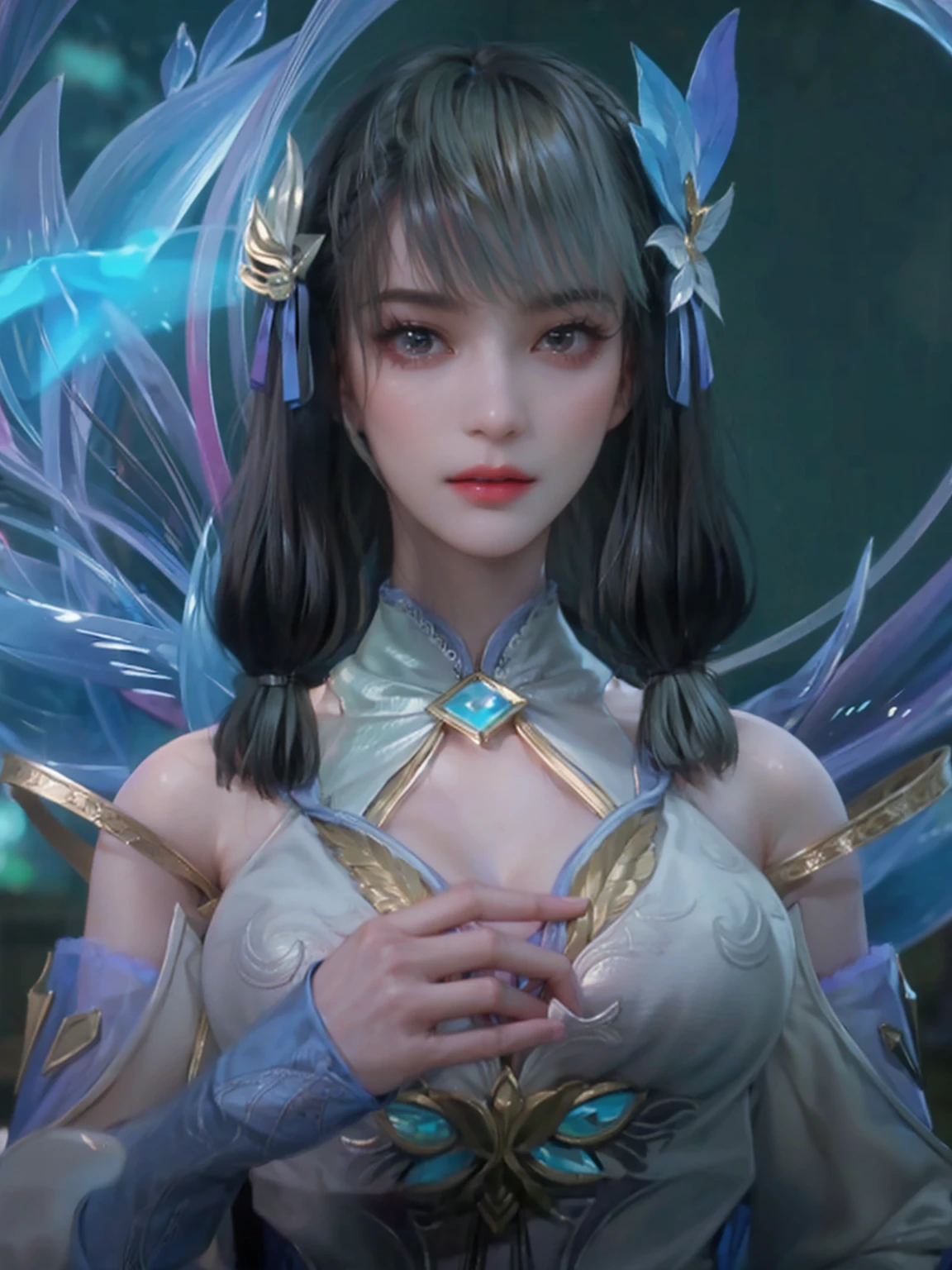 Woman in alien suit, Art germ ; 3d unreal engine, 8K Artgerm bokeh, WLOP et Artgerm, trending on cgstation, unreal engine rendered + A goddess, 3 d anime realistic, League of Legends Kasha, 2. 5 D CGI anime fantasy artwork, Fanart Meilleure ArtStation --auto