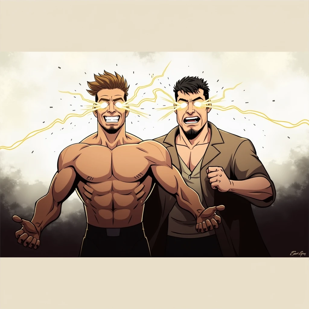 (3+men), (macho body), blonde, ginger, brunette, muscular shirtless men, tied in stocks pose next to eachother in bondage crosses, armpit grab, tickled armpits, tickle torture,, tickled sides, laughing, side grab,  tickled by disembodied hands, (hands everywhere 1:1) , background is a spaceship ,
