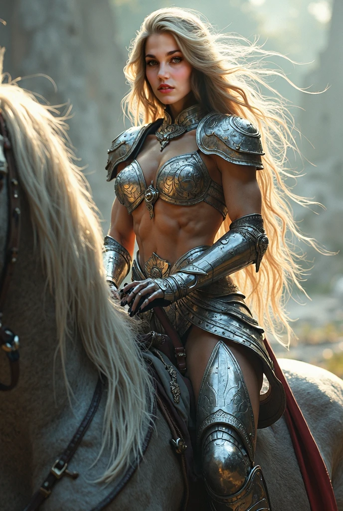 Highest quality, rear angle, low level shot, photo of a [Medieval|Fantasy] female knight with (muscular ass), (wearing [Chainmail|Leather] armor, exposed ass), perfect face, detailed facial features, looking back at viewer, serious expression, outdoors, in scenic high-fantasy country side woodlands, athletic body, big butt, (detailed skin), intricately detailed, overcast weather, dappled lighting, crepuscular rays, shadow casting, film grain, volumetric fog, photographed on a Canon EOS R3, 105mm F/2.8 VR Macro Lens, HDR, 8k, (sharp focus), cinematic film still from lord of the rings, ass focus, from behind