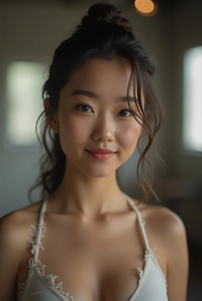 (Highest quality、masterpiece、、Best image quality、Hyperrealism、Award-winning works)、1 Girl、((Whole body image))、Soft indirect lighting、Soft and delicate light、Romantic lighting、Great cinema lighting、(The most beautiful smile is looking at me:1.1、Accurate anatomy、beautiful Glossy Lipstick, Natural Color、Natural Makeup、Glossy Lips、Ultra HD glossy skin、ultra-high definition radiation, beautiful Skin、Moisturized, beautiful skin、beautiful, Glowing Skin、Ultra-high definition glossy lips、Ultra HD Shining Eyes、smile、Pool、tracing:1.3)、(Detailed lighting、Highly detailed skin、Highly detailed hair、Shadow、8K)、Look at the people watching、(High key lighting)、masterpiece、Highest quality、Highest quality、Official Art、 wallpaper、High resolution、Super detailed、Beautiful and aesthetic