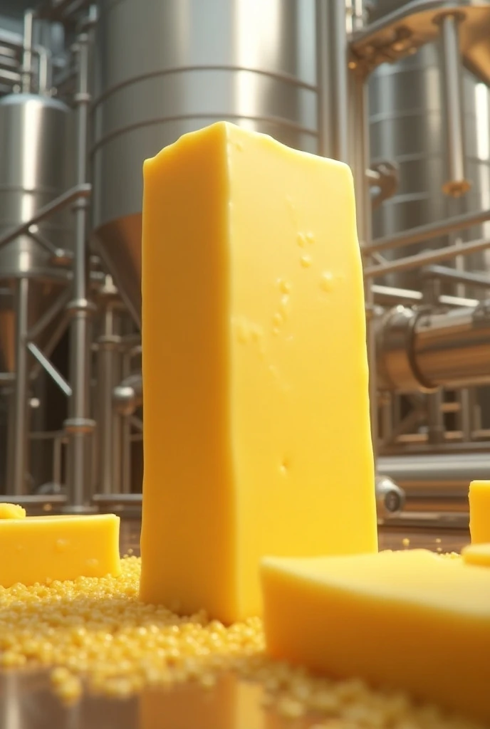 Create a flashy and realistic thumbnail for a YouTube video about how margarine is made .
It must be a very good and creative image that attracts the public's attention