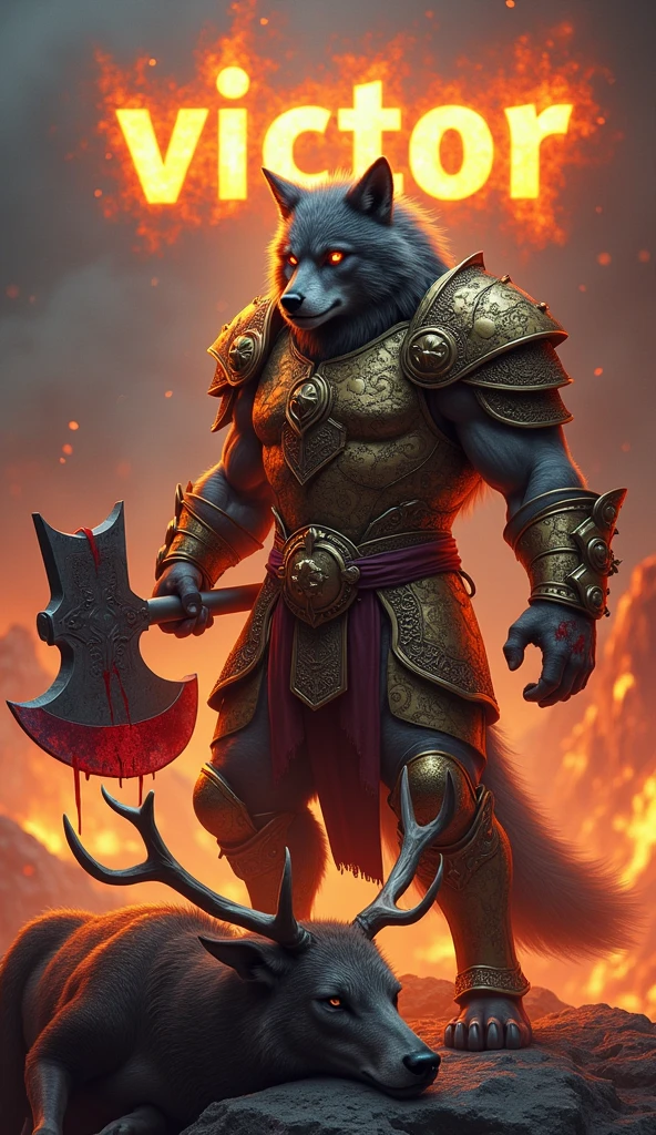 FANTASY, (masterpiece:1.2) (illustration:1.2) (best quality:1.2) (detailed) (intricate) (8k) (HDR) (soft lighting) (sharp focus)(Good hands) <lora:add_detail:1>male dog, dignified, glowing, full plate armor, greatsword, powerful <lora:microwaist_4_z:-2> gold fur, lightning,  <lora:HumanizedDoG_v1:1>