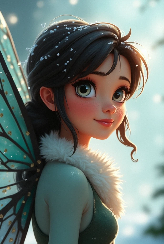 In a mystical forest outdoor shower, Tinkerbell and Snow white are showering. Both are fully wet, soapy and fully naked. Large nipple areolas, long erect nipples, discrete pubic hair. Snow White is avidly licking on Tinkerbell's vulva. Tinkerbell has her eyes closed, on the verge of orgasm.