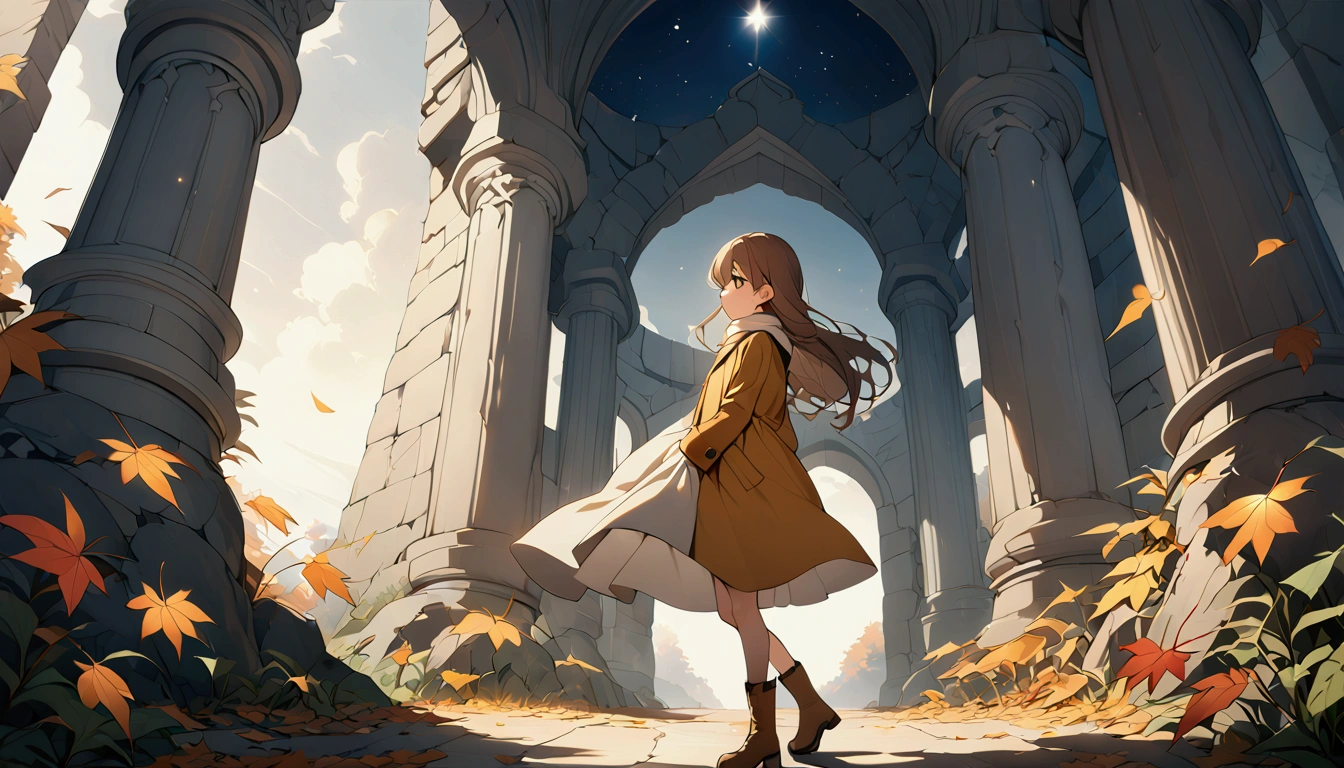 
(Soft layers of autumn colors),(Alone), 1 girl\(Long brown hair, cute, Autumn outfit, scarf, Coat, boots, Picking leaves\(Shining golden in the sunlight),Full Body, I'm looking away\\),(from side:1.5), Long Hit, ( simple minimalism white background:1.5), break ,quality\(masterpiece, best quality,8k,非常に詳細なCGユニットのwallpaper,  High Resolution , top-quality, top-quality real texture skin, Surreal, Increase the resolution, RAW Photos, best quality, Advanced Details, wallpaper,Golden Ratio, High Saturation Realism, Vibrant colors,  Dramatic Lighting,  compelling storytelling, Atmospheric landscape, attractive visual effects ,  intricate details , Strong emotions,A dreamlike world\),
