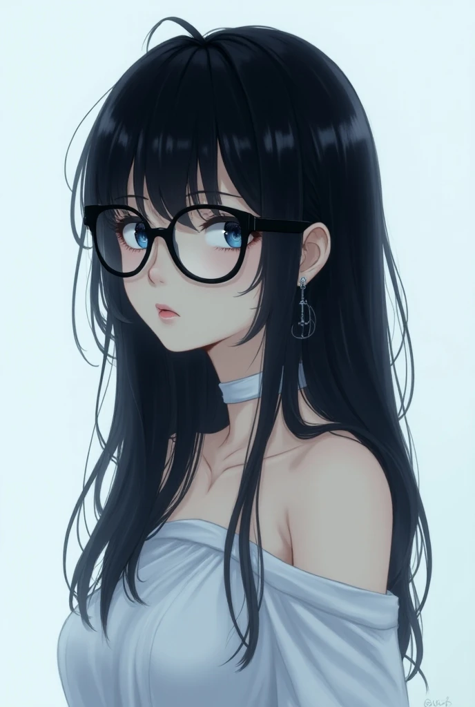 Erotic、Bedroom、Completely naked、slender、Very white skin A girl about 、Glasses、Black Hair、Sweat、Expressionless、Close-up of face child Small Big eyes Small breasts