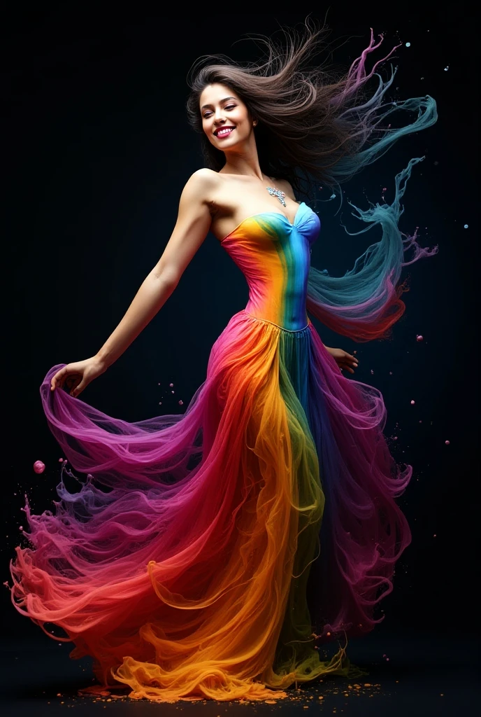 a ((liquid metal portrait: 1.5)) of woman ballroom dancer, a full body picture ((anatomically correct: 1.5)) (ultra detailed face: 1.3), dynamic hair color, dynamic hair style, dynamic skin complexion, best detailed face, of a exquisite beautiful female ballroom dancer, she is wearing a (colorful ballroom dress: 1.3), best detailed dress, colorful dress, multicores dress, royal fantasy ballroom background, LIQUID METAL, artxldnc, ba11g0wnת princess dress