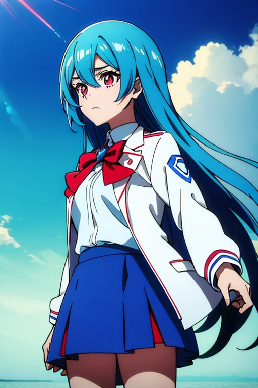 military form, White gloves, white jacket, white skirt, best quality, masterpiece, Highly detailed, illustration, absurdres, white military uniform, white uniform, white hat, standing, girls, standing at attention, multiple girls, Team Squad, expressionless, blank eyes, emotionless, corrution, mind control, female combatant, full body, hypnotized, unhappy trance, perfect female body, extremely glossy latex, belt, hypnosis, hypnoLora, empty eyes, Mind control device, thigh high, poses, submissive_pose, rubber bodysuit, nazi saluting, military, military saluting, salute, Bleach, Quincy, thighhighs, tight miniskirt, tie, from behind, girl From behind, street fighter, doll suit, shadaloo doll, red gloves, Vivy, Fluorite Eye's Song, blue eyes, blue hair, long hair
