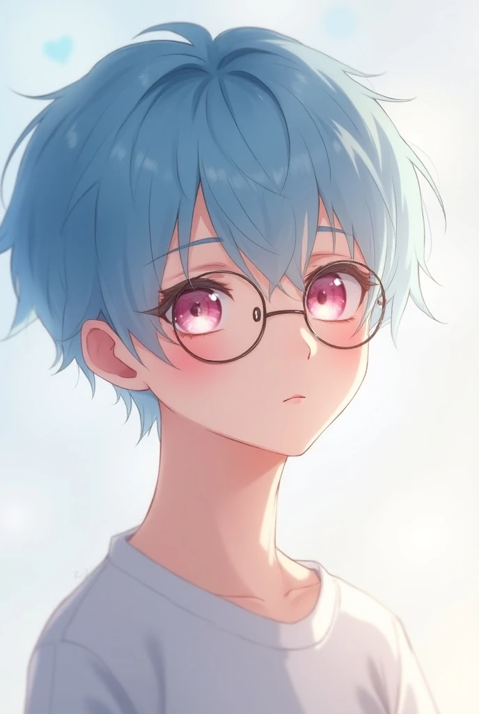 Naked anime boy with glasses