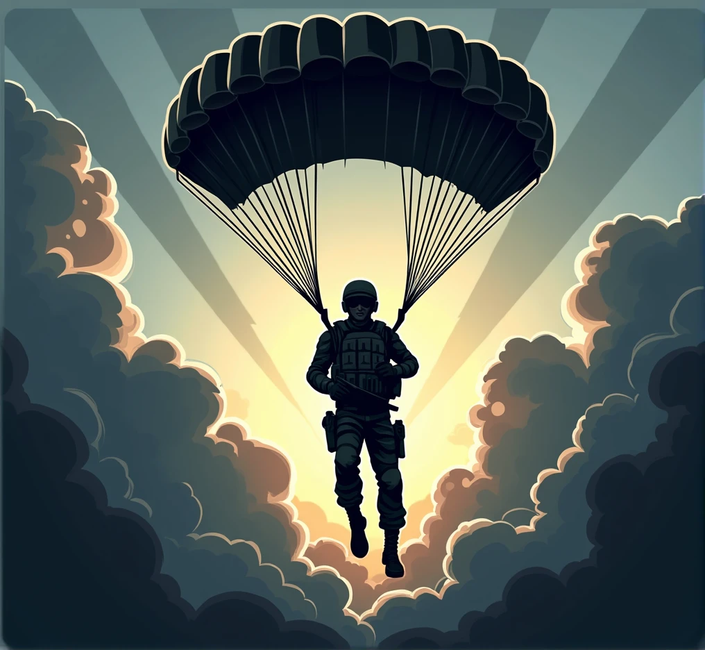 a man parachuting artwork painting and spray paint effect, by Eugeniusz Zak, watercolor art, by Károly Lotz, watercolor painting, watercolor painting style, watercolor detailed art, by Reuben Tam, watercolor digital painting, watercolor paint, masterfully detailed watercolor, watercolor art, Grzegorz Rutkowski