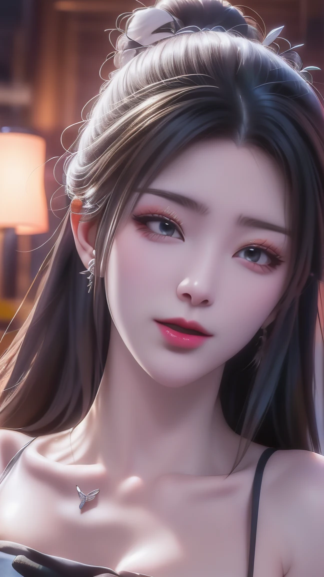 ultra realistic 8k cg, picture-perfect face, flawless, clean, masterpiece, professional artwork, famous artwork, cinematic lighting, cinematic bloom, perfect face, beautiful face, beautiful eyes, fantasy,   dreamlike, unreal, science fiction, absurdly long hair, very long hair, (rich:1.4), detail, delicate pattern, charming, alluring, seductive, erotic, enchanting, hair ornament,looking at viewer, 
((1girl, thick thighs,lingerie))
<lora:yuechan_20230708022149-000016:0.8>