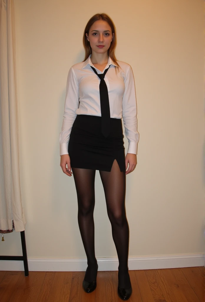 1girl, meiwashio_jav, large breasts, parted lips, bangs, brown eyes, short hair, jewelry, <lora:JAV_mei_washio_v1_epoch_12:0.8>
wearing butler attire, pencil skirt, thighhighs, standing,
looking at viewer, shot using canon DSLR,
detailed body, attractive body, perfect human body, realistic face,
(ultimate quality, masterpiece, highres:1.0), realistic:1.6, photorealistic,