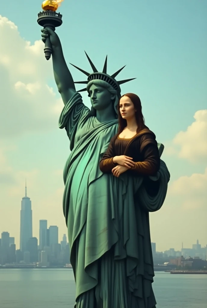 (shirtlift | stature of liberty |  stature of liberty) <lora:shirtliftv3:0.5>, pretty face, highly detailed, masterpiece, stature, grey skin