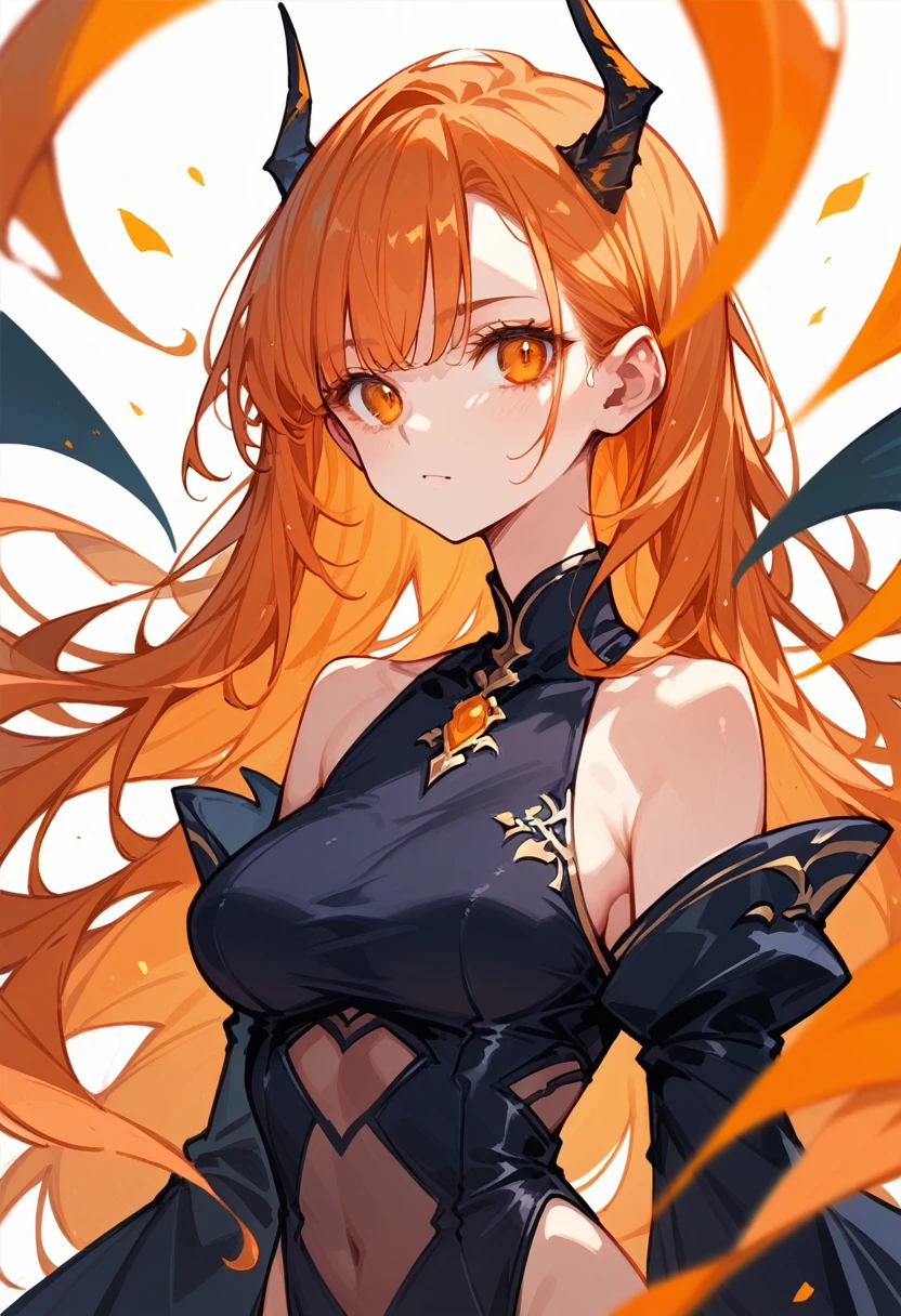 1 female、Orange hair、Colossal tits、Big ass、Black catsuit、yellow eyes、Large, thick thighs、a short bob、wide hips、pantyhose