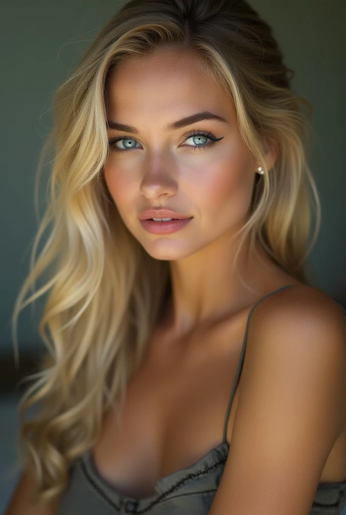 a full body image of a sexy 20 years old caucasian woman with long blonde hair and blue eyes, making sex in a bed, beautiful female fatale model, perfect flawless face, perfect flawless body, rule of thirds, Realistic Perfect eyes and pupils, Perfect full lips, perfect vagina lips, upturned nose, highly detailed shining hair, ((detailed facial features)), (finely detailed skin), beautiful feet, tanned skin, skin pores, skin blemishes, realistic skin texture, intricate details, photorealism, hyperrealism, ultra realistic, lifelike textures, neutral colors, beautiful model, 60mm beautiful model girl, beautiful girl model