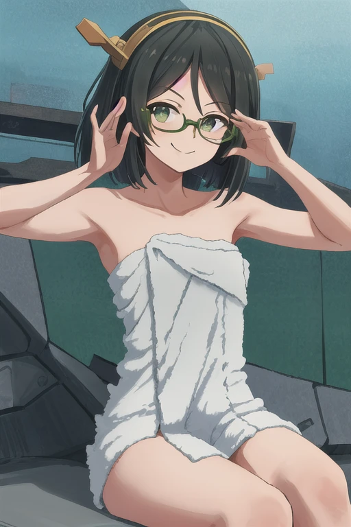 best quality, masterpiece, silhouette light, seto miyako, (lie on own side:1.2), sweating a lot, pasties, green and white horizontal striped bikini, (medium breast:1.4), messy and tiny japanese room in night