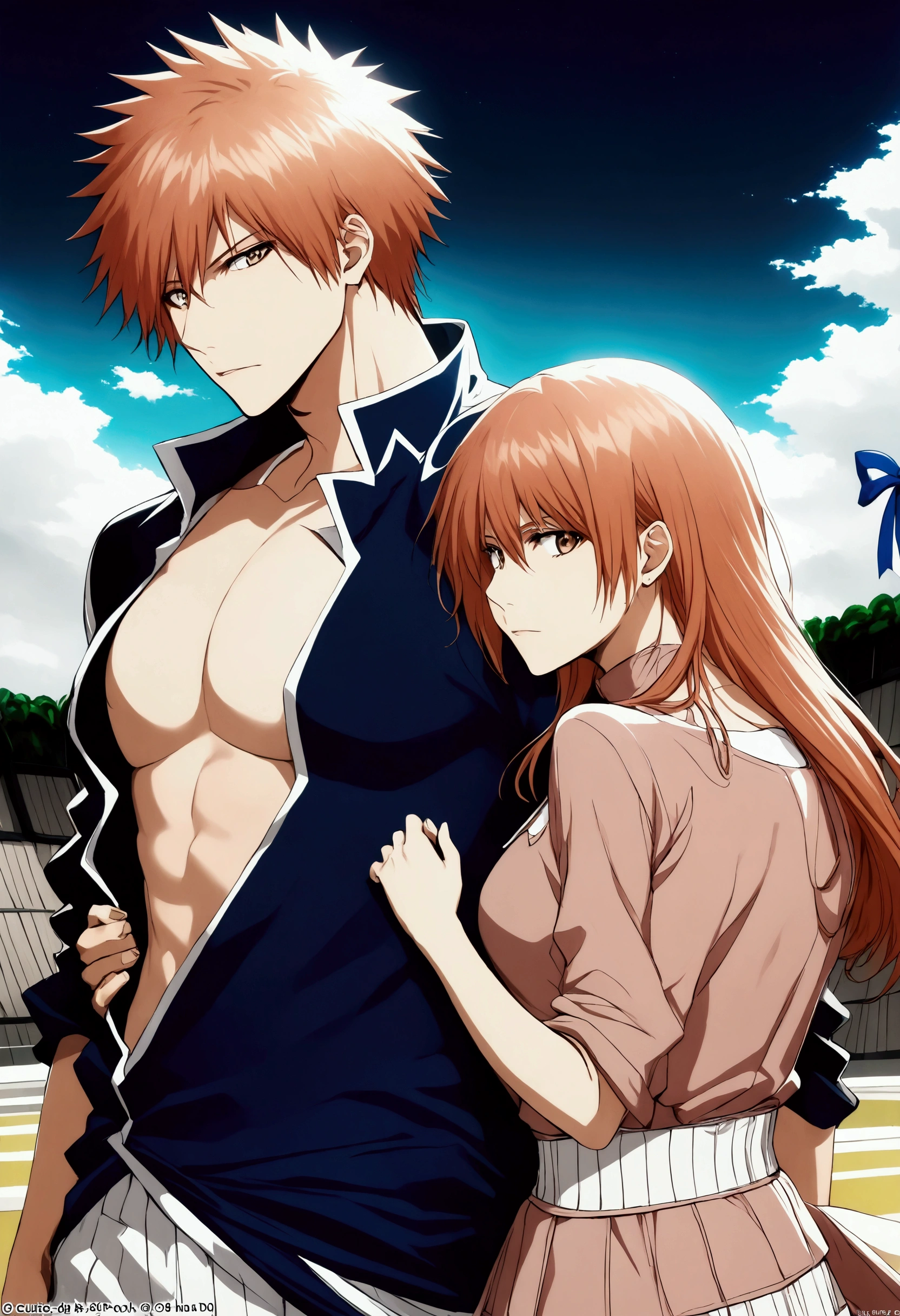 Ichigo kurosaki x orihime inoue, photo de couple
