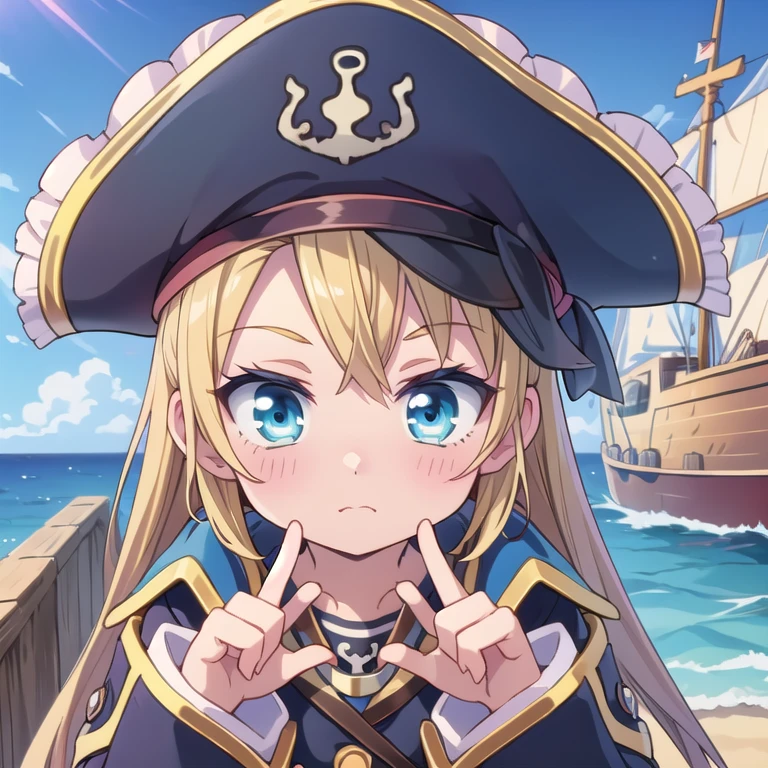 (masterpiece), best quality, expressive eyes, perfect hands, perfect fingers, perfect face, perfect anatomy, pirate ship, pirate cap, telescope, ocean

Patty Fleur, 1girl, 