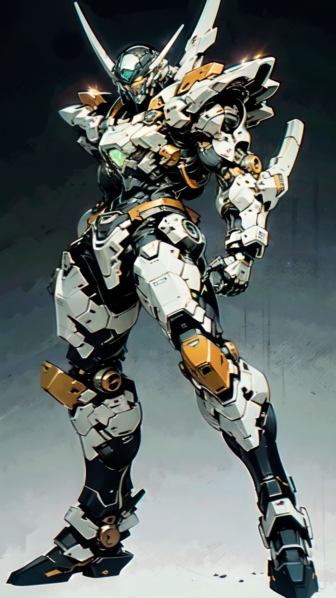 (masterpiece:1.5, best quality:1.5, extremely delicate:1.5, dynamic angle:1.5), ((male:1.5)), Biomimetic humanoid Mecha, green eyes, fully enclosed shoulder guards, matching arm and leg guards, gemstone, full body, full armor, the design balances heavy with agility, organic biotech armor, (the color scheme is primarily Blue with Green and White accents, concept Inspired by Samurai, glowing eyes, the armor glows), standing, floating high above the futuristic sci-fi city, a finely crafted Super robot in anime style, exquisite and mature art style, metallic, dramatic, high definition, highres, ultra-detailed, ultra-fine painting, professional, anatomically correct, symmetrical face, extremely detailed eyes and face, high quality eyes, creativity, RAW photo, UHD, 32k, Natural light, cinematic lighting, (masterpiece-anatomy-perfect:1.2)