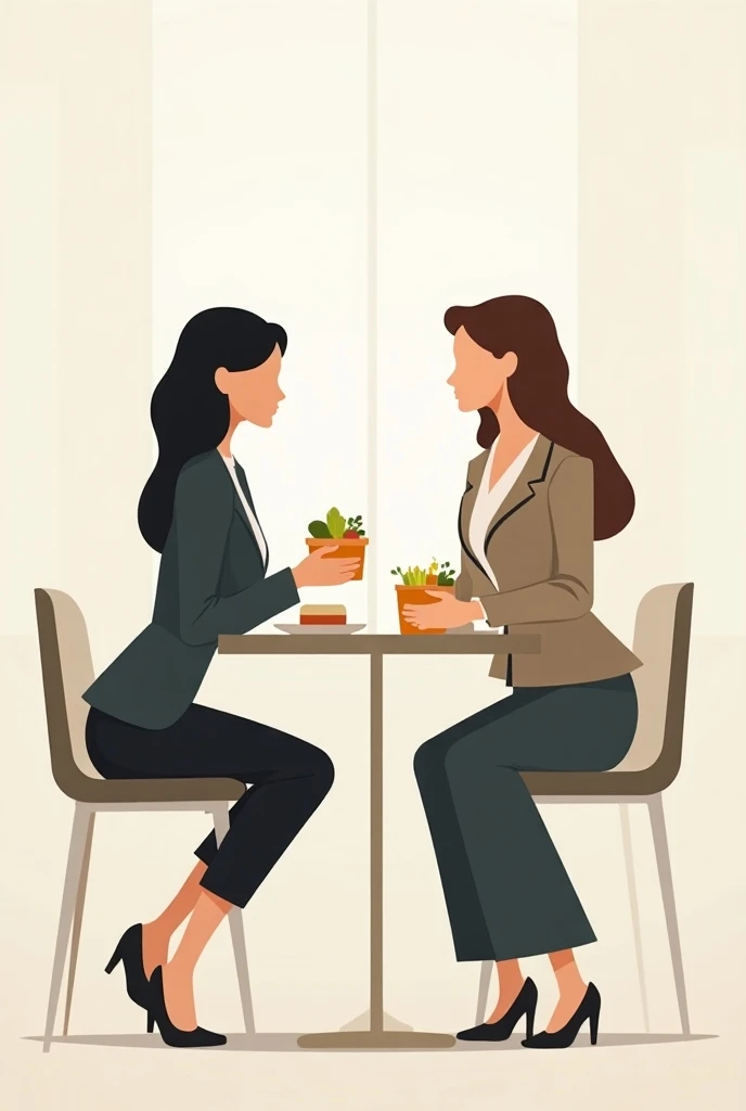 Two young womens, long black hairs, yuri, same height, lesbian.
The first young women wear a pink suit jacket, white shirt, black pencil skirt 14 cm, black underpants, black socks, white sneakers high top.
The second young women wore a grey suit jacket, white shirt, black pencil skirt 14 cm, black underpants, black socks, white sneakers high top.
sitting on the white chairs dinner, grape juice in a wine glass, miled, white background, novel cartoon, 4K, HD.