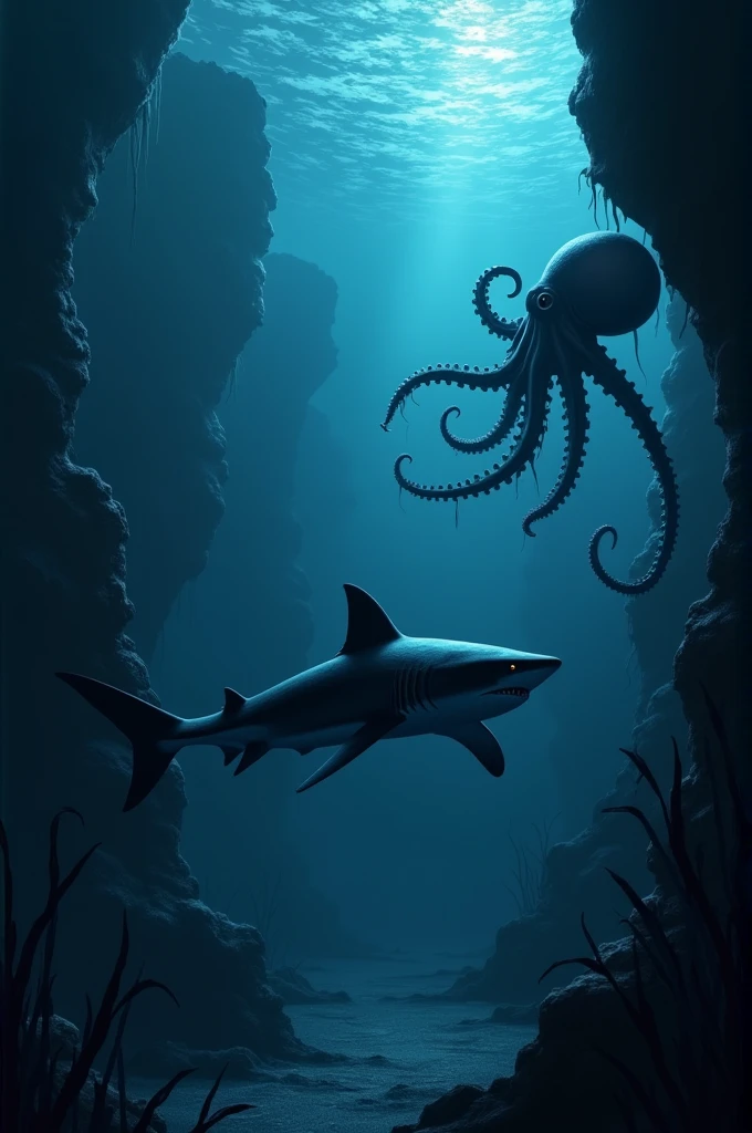 🐙 octopus and shark