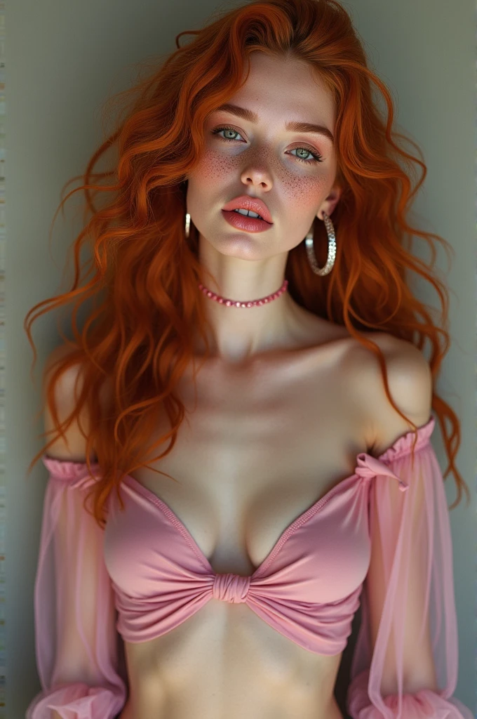 arafa woman with red hair and blue eyes in a pink bra, com cabelos ruivos cacheados, gengibre cabelo ondulado, cabelos ruivos cacheados, cabelos cacheados cor de cobre, cabelos cacheados vermelhos, flowing ginger hair, cabelos ruivos grandes ondulados, Deusa dos cabelos ruivos, longos cabelos vermelhos cachos, Redhead Girl, longos cabelos ruivos brilhantes, mulher ruiva bonita, cabelo de gengibre selvagem, red head