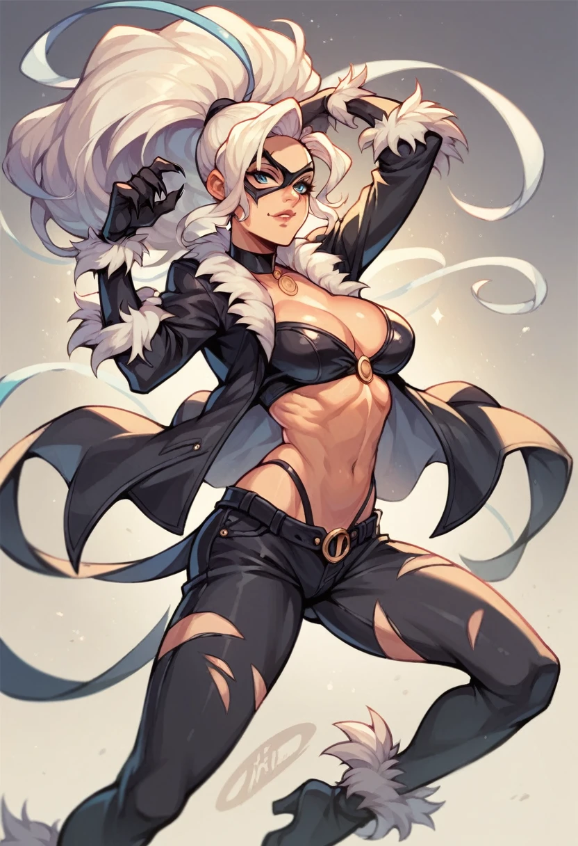 Superhero black cat