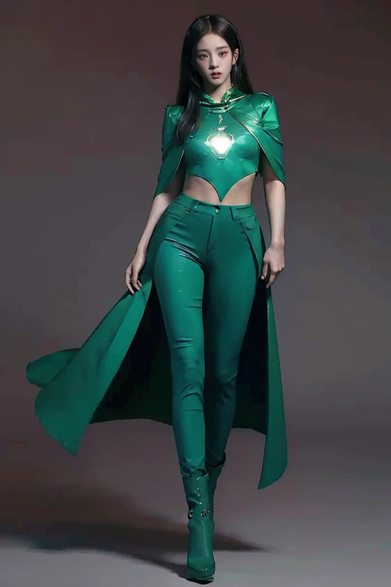 8k, photorealistic, futuristic, high fashion, indian, modern, unique, dress, gown, skinny model, runway, conservative, regal, structured, conceptual, sculptured, green and pink