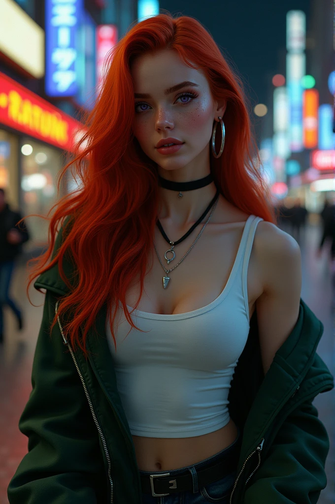 (((HD photo))), ultra high res.photorealistic:. 1.4, UHD, masterpiece, trending on art station, full body shot, 1girl, pretty, cute face, ((detailed face, detailed eyes, beautiful in the world, soft, delicate, (long red hair), large sagging breasts, slim waist, (wearing buttoned sweater, black legging:1.2), gap between legs, hires textures, intricate details), sunkissed, alley at night, dark alley, midnight, alone, scared, white loose sweater, buttoned sweater,(( very dark:1.3 ))