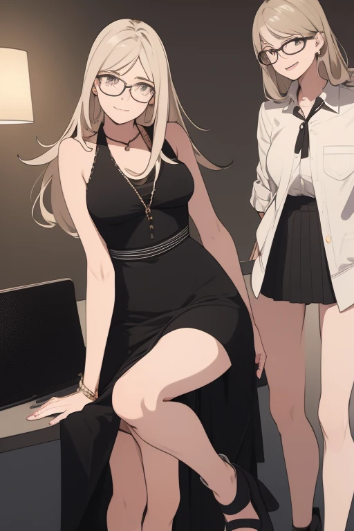 a drawing of a woman with glasses in a lingerie, bold lineart, looking like annie leonhart, thick lineart, clean lineart, perfect lineart, clean anime outlines, thick black lineart, simple lineart, intense line art, extremely fine ink lineart, sharp lineart, annie leonhart, thick outlines, variable lineart