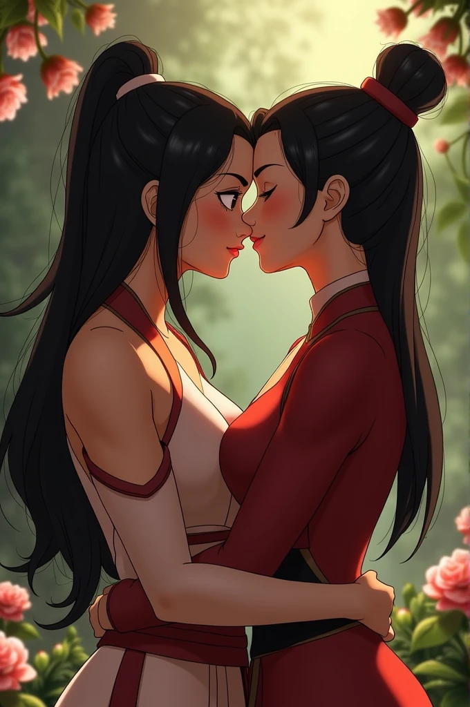 ((High Quality Image)) Masterpiece, Azula kissing Zuko, Azula and Zuko Avatar The Last Airbender, 