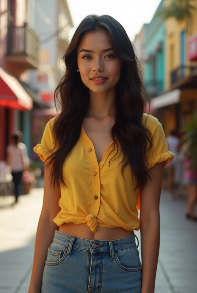 a woman in a yellow top is holding a pink purse and posing for a picture in front of a city, Alice Prin, city background, a picture, samikshavad
masterpiece, best quality, intricate detail,
<lora:contrast_slider_v10:2> <lora:backlight_slider_v10:-1> <lora:add_sharpness:1> <lora:add_detail:1>