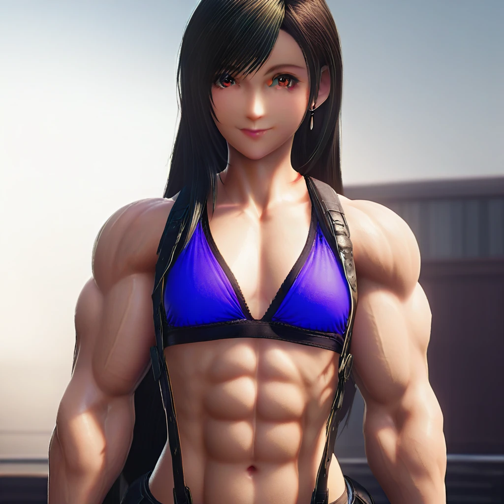 A girl with muscles