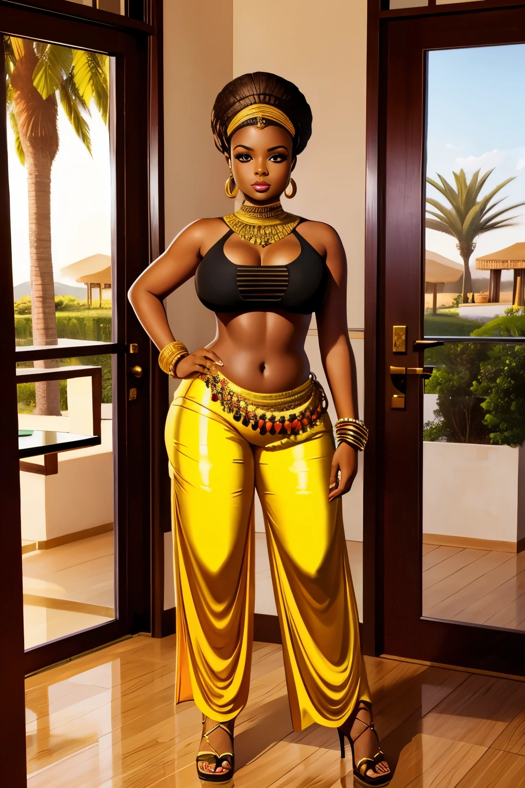 african girl, big , nice lips, harem pants, see through