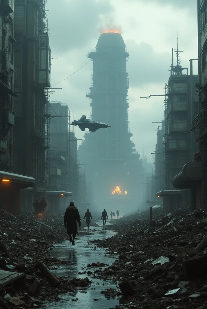 ((((Photos from the crowd)))) , (( people in the foreground )) , photorealism, detailed people, people in clothes in a post-apocalyptic setting, (( crowds of people stand under the screen ))