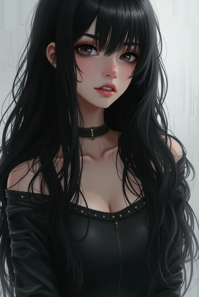 Mean woman with black hair